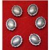 Image 1 : 6 Navajo Sterling Silver Stamped Button Covers