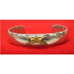 Navajo Sterling & 12Kt Gold Cuff Bracelet - A. Jim
