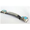 Image 1 : Zuni Sterling Turquoise Watchband - Effie Calavaza