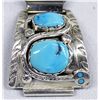 Image 2 : Zuni Sterling Turquoise Watchband - Effie Calavaza