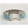 Image 3 : Zuni Sterling Turquoise Watchband - Effie Calavaza