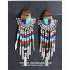 Image 1 : Sterling Silver Channel Inlay Earrings