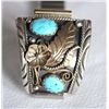 Image 2 : Navajo Silver Turquoise Watch Band by Benson Sam