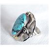 Image 1 : Navajo Sterling Turquoise Ring by Largo, Size 8.75