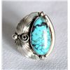 Image 3 : Navajo Sterling Turquoise Ring by Largo, Size 8.75