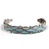 Image 1 : Zuni Sterling Channel Inlay Turquoise Bracelet