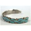 Image 2 : Zuni Sterling Channel Inlay Turquoise Bracelet