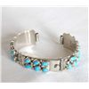 Image 2 : Navajo Sterling Turquoise Watch Band by W. Nez