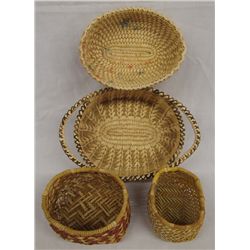 Collection of 4 Native American Baskets