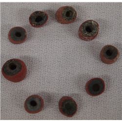 Prehistoric Green Heart Trade Beads