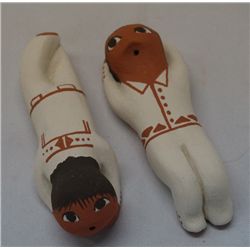 Two Jemez Pottery Figures by L. P. Concha