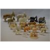 Image 1 : Collection of Mexican Onyx Donkey Figurines