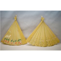 Pr Antique Estate Celluloid Ladies Hand Fans