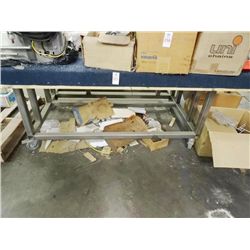 Metal Framed Rolling Work Table