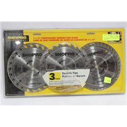 NEW SHOP PRO 7 1/4" CARBIDE SAW BLADES