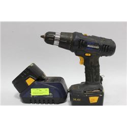 MASTERCRAFT 14.4V DRILL W 2 BATTERIES & CHARGER