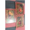 Image 1 : (3) BRASS FRAMED FRUIT PICTURE