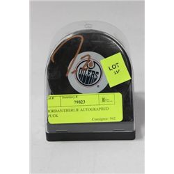 JORDAN EBERLE AUTOGRAPHED PUCK