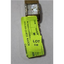 WOMEN CONTINENTAL SWISS MADE GOLDEN QUARTZ  WATCH