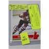 Image 1 : BOBBY HULL 1976 AUTOGRAPHED TEAM CANADA CARD