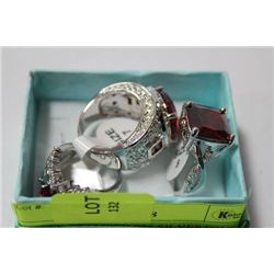 THREE STAMPED 925 SILVERTONE RINGS