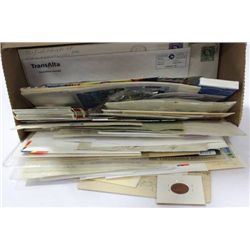 BOX OF OLD STAMPS COVERS (SOME WW2)