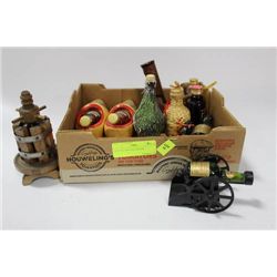 TRAY OF VINTAGE LIQOUR FROM ALL OVER THE WORLD