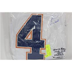 TAYLOR HALL INSCRIBED #1 OVER ALL SIGNED