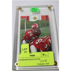 AUTOGRAPHED  DOUG FLUTIE FRAMED CARD