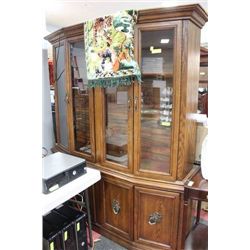 WOOD BUFFET AND HUTCH