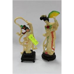 SET OF CHINESE DANCER STATUES