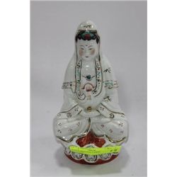 FEMALE PRAYING CHINESE BUDDA  SCULPTURE