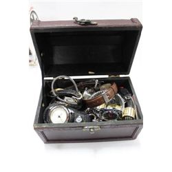 JEWELRY BOX OF WATCHES
