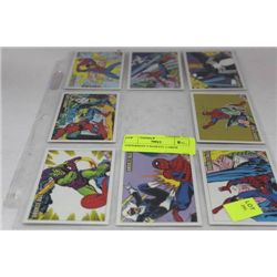 SPIDERMAN 9 MARVEL CARDS