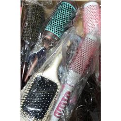 BOX OF NEW SALON HAIR BRUSHES