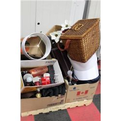 PALLET OF SHOWHOME DECORATIONS, ETC.
