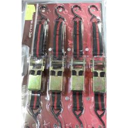 PACK OF 4 NEW HEAVY DUTY RATCHET STRAPS
