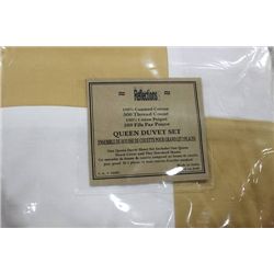 WHITE AND YELLOW QU SIZE 500 THREAD COUNT