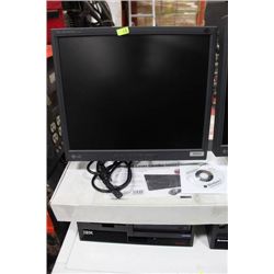 IBM DESKTOP WITH 17" MONITOR,WINDOWS 7