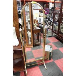 ESTATE BRASS TONE FLOOR MIRROR