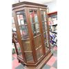 Image 1 : WOOD LARGE CURIO CABINET (NEEDS REPAIR)