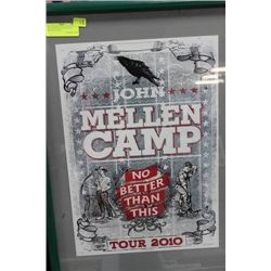 2010 JOHN MELLENCAMP TOUR POSTER FRAMED
