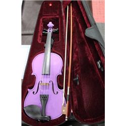 VIOLIN 3/4 W/PURPLE CASE & BOW