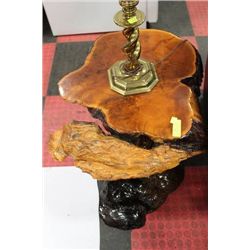 TREE SLAB TABLE 3" THICK WITH PAINTINGS