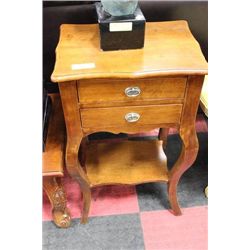 WOOD 2 DRAWER STAND