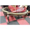 Image 1 : GOLD TONE GLASSTOP COFFEE TABLE