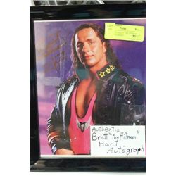 BRETT THE HITMAN HART AUTHENTIC  AUTOGRAPHED