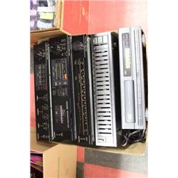 BOX W/ TOSHIBA STEREO AMP, EQUALIZER, TUNER,