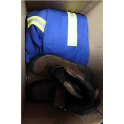WORK BOOTS SZ 12 & COVERALLS XXLG