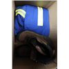 Image 1 : WORK BOOTS SZ 12 & COVERALLS XXLG